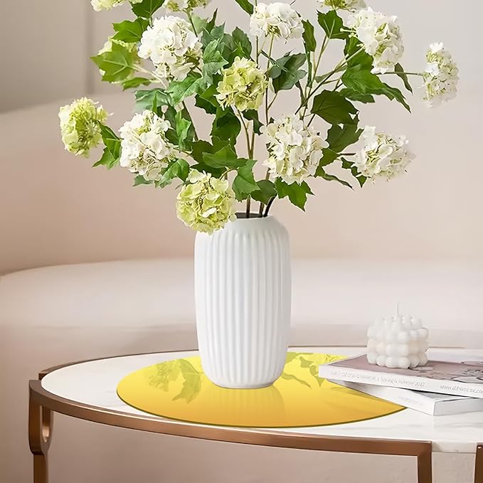 8 Pcs Acrylic Round Mirror for Tables Centerpieces, 12 inch Circle Mirror Tiles Tray for Wedding Wall Home Living Room Bedroom Decor, Small for Crafts (8, Gold, 12in/30cm)