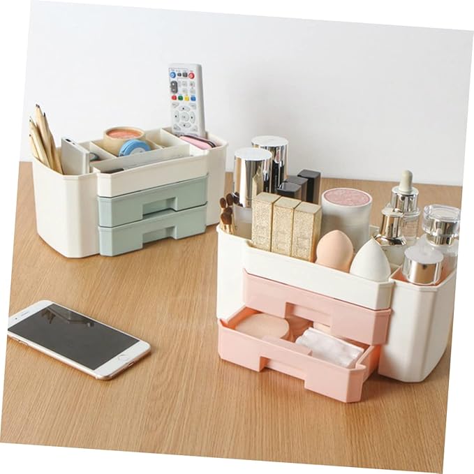 Desktop Jewelry Storage Box Drawer 1 Piece Makeup Organizer Compact Cosmetic Storage Case for Rings Earrings and Bracelets for Vanity Table Organization
