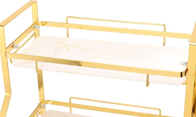 Bathroom Storage Shelf, Multi Fuctional Makeup Organizer, Wall Mounted Corner Organizer Standing Rack for Living Room Bedroom Kitchen (3 Tier)