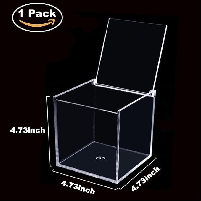 KissYou Acrylic Box with Lid Coffee Pod Holder Organizers Storage Contanier Clear Box for House and Office Birthday Wedding Graduation Party Decoration