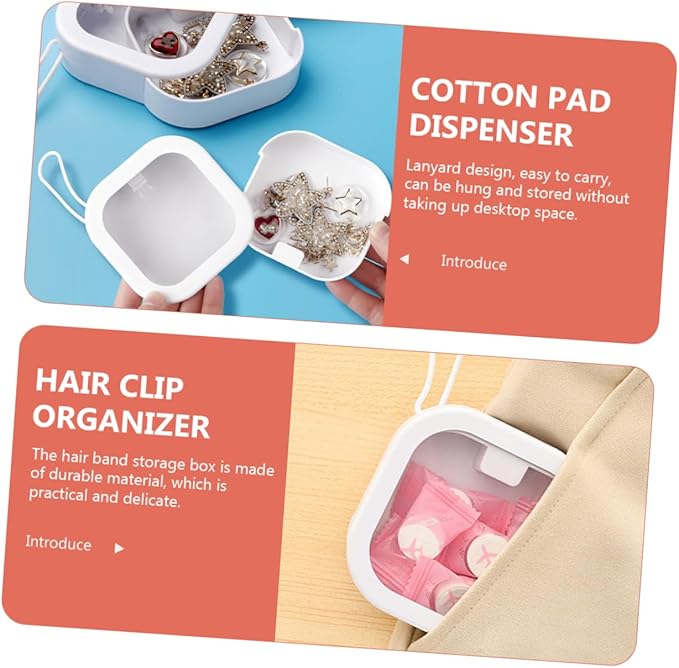 PRETYZOOM 4pcs Portable Jewelry Box Organizer Makeup Organizers Storage Hair Tie Holder for Travel Vanity