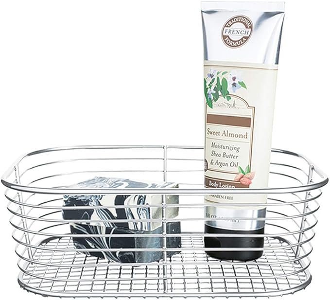 iDesign Vienna Vanity Cosmetics and Makeup Storage, Bathroom, Countertop, and Desk, Set of 1, Basket - Small