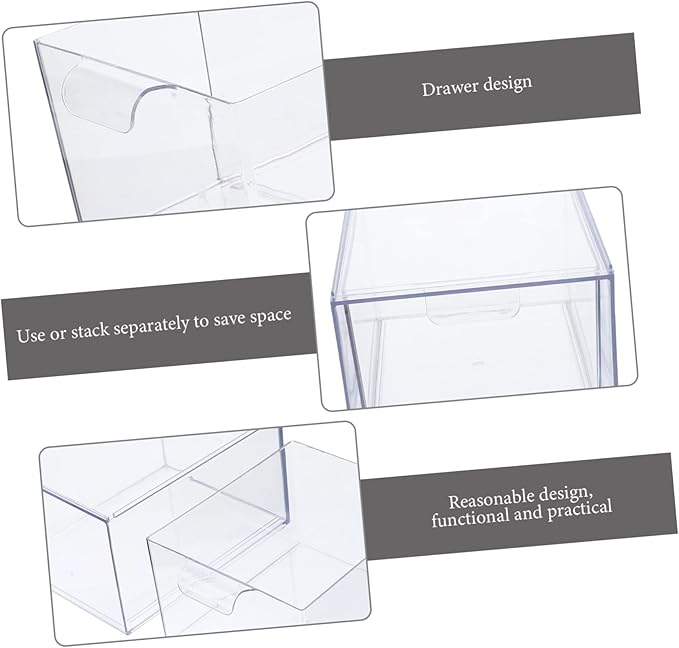 Detachable Transparent Jewelry Storage Box Stackable Organizer for Cosmetics and Tiny Items for Home Office Parties Elegant Design