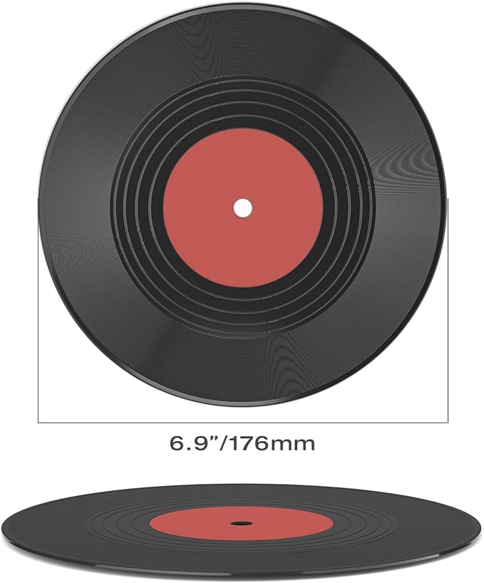 Facmogu 12PCS 7 Inch Fake Blank Vinyl Records, Vintage Vinyl Decorative Records for Wall Art Aesthetic, Plastic Plain Records for Home, Cafe Decor, Fake Blank Records Custom for Wedding, Music Party