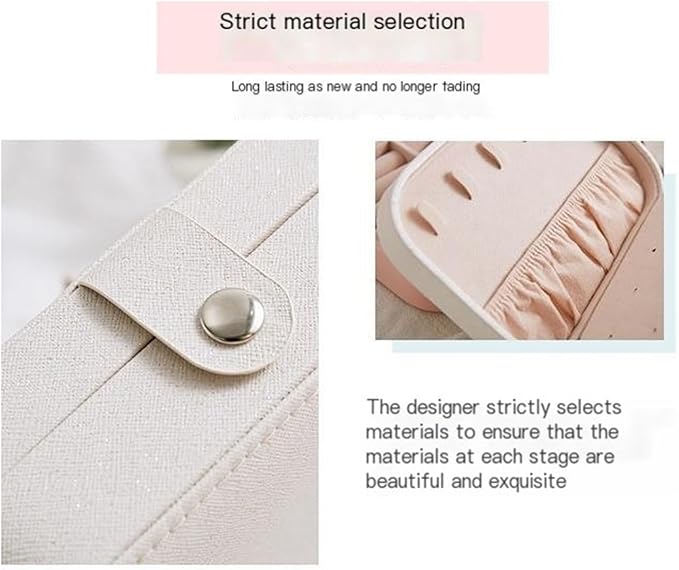 Jewelry Box Portable Travel Jewelry Organizer Necklace Ring Earring Storage Box Double Layer Household Jewelry Box Makeup Organizer for Rings Necklaces Bracelets Earrings ( Color : E , Size : 16*11.5*