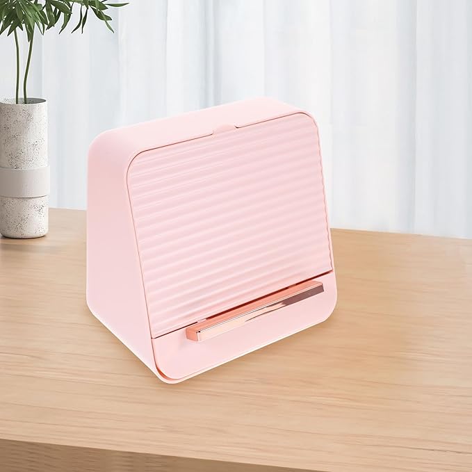 VILLCASE Large Capacity Jewelry Organizer Box with Drawer, Pink Cosmetic and Lipstick Storage Case, Home Jewelry Holder for Desk Makeup and Trinket Collection