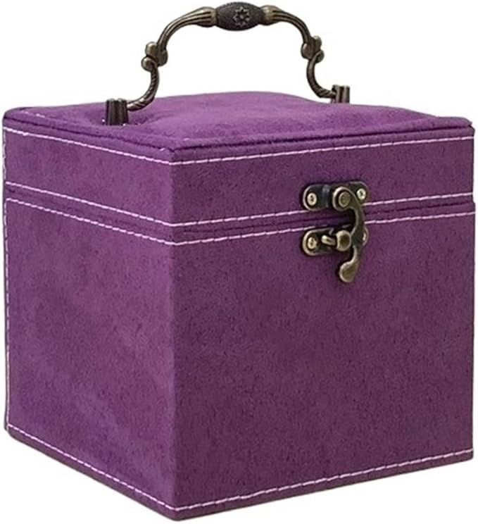 Makeup Organizer Jewelry Storage Box Jewelry Box Simple Storage Box Multi Functional Jewelry Box Three Layer Jewelry Box Storage Box (Color : H, Size : 4.7 * 4.7 * 4.7in)