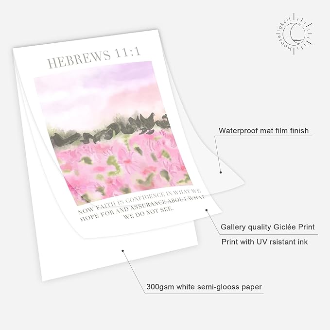 Habseligkeit Unframed Pink Room Decor, Pink Flower Wall Art Prints, Posters for Girls Room Aesthtic, Girls Dorm Wall Decor 8X10in, Set of 6