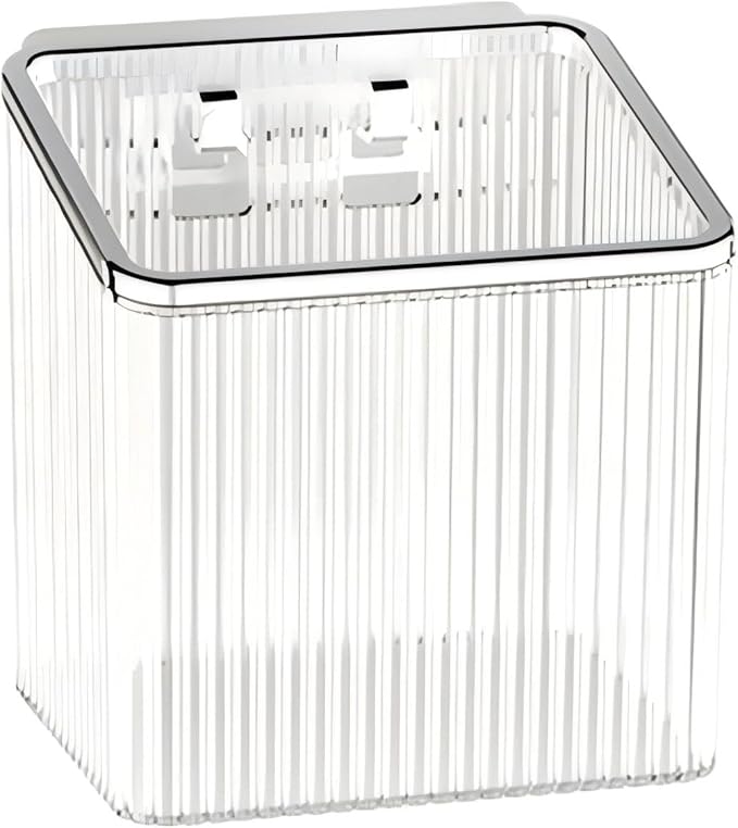 Floating Shelves | Space-Saving Floating Organizer for Kitchen, Bathroom & Office | Plastic Storage Shelves for Makeup & Home Decor (Transparent and Silver)