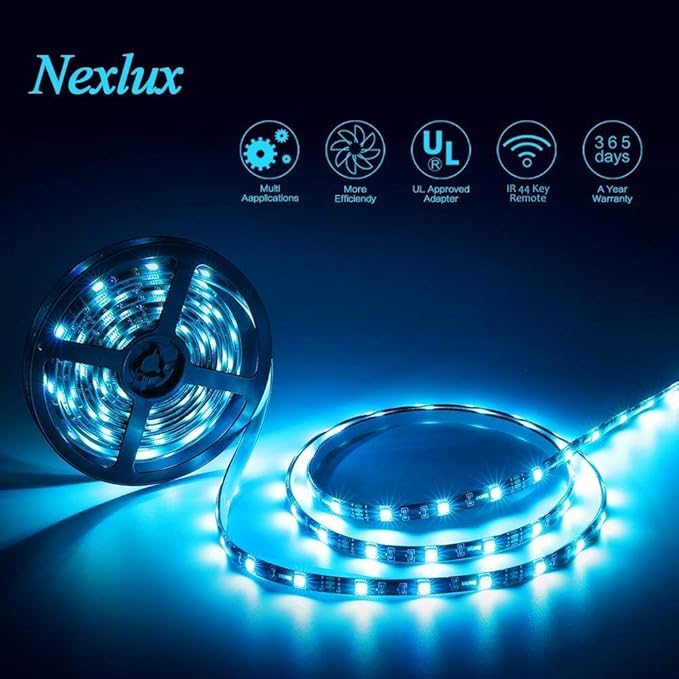 Nexlux WiFi LED Strip Lights, 16.4ft 150 LEDs Waterproof Smart Phone Controlled Light Strip LED Kit 5050 LED Lights,Working with Android and iOS System,Alexa, Google Assistant
