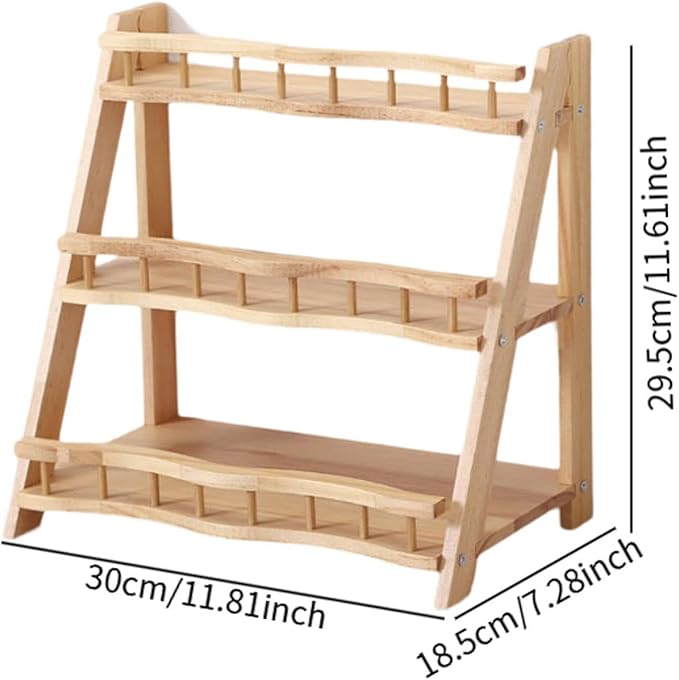 Yajuyi 3 Tier Wooden Display Riser Stand Rack Organizer Perfume Display Stand for Countertop Bathroom Makeup Spice Jars