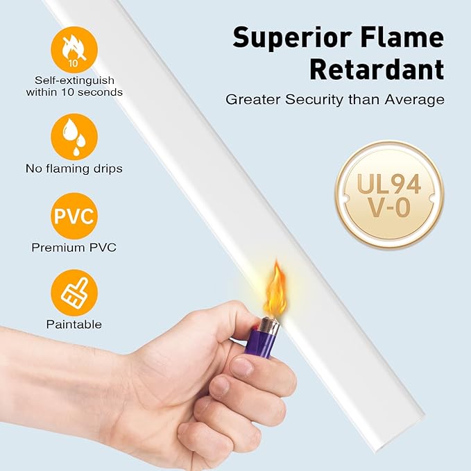Delamu Cord Covers for 3-4 Wires on Wall, 56.7in Cord Hider Wire Covers for Cords on Wall, Self-Adhesive Cable Hider Cable Cover, Easy Set-up TV Cords Hiders Walls, 4X L14.2 W1.18 H0.63in, White