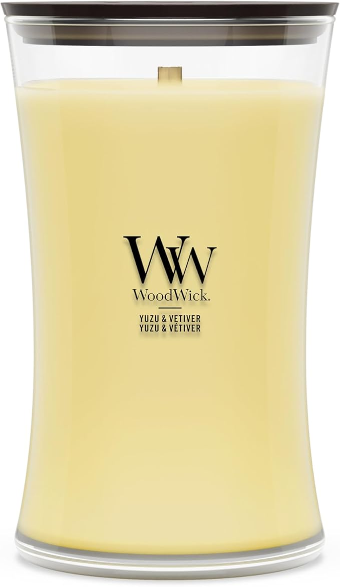 WoodWick | Large Candle | Yuzu & Vetiver | Great Gift for Women