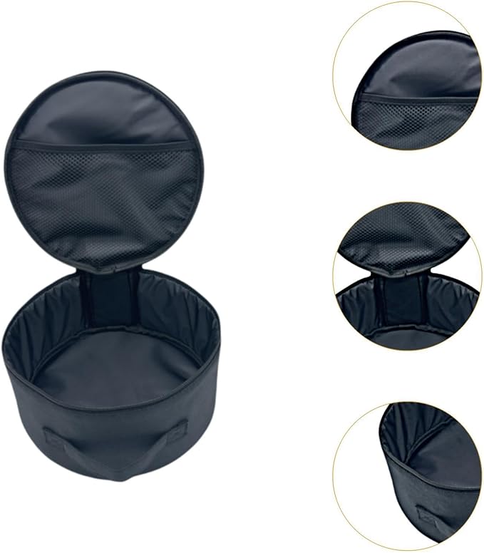 Folding Fan Storage Bag Makeup Bag Multipurpose Dustproof with Zipper Portable Fan Handbag for Camping Travel Outside Picnic, 10inch