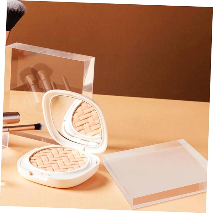 Baluue Makeup Display Stand Acrylic Display Block Base Square Pedestal for Cosmetics Organizer Jewelry Statue Storage