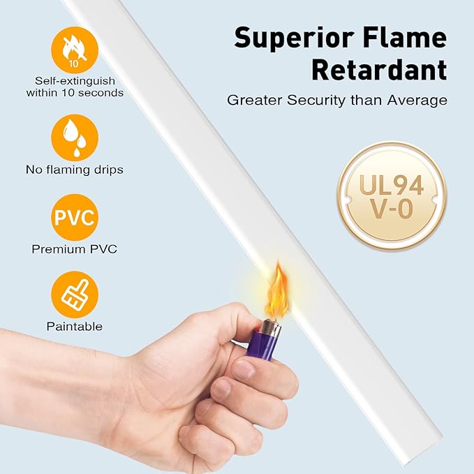 Delamu Cord Hider, 236in Cable Hider, Cord Covers for 2-3 Wires on Wall, Wire Covers for Cords, Wire Hiders for TV on Wall, Easier Setup Cable Cover Cable Management, W0.94 H0.47in,White