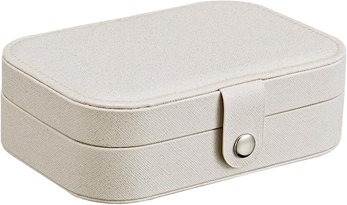 Jewelry Box Portable Travel Jewelry Organizer Necklace Ring Earring Storage Box Double Layer Household Jewelry Box Makeup Organizer for Rings Necklaces Bracelets Earrings ( Color : B , Size : 16*11.5*