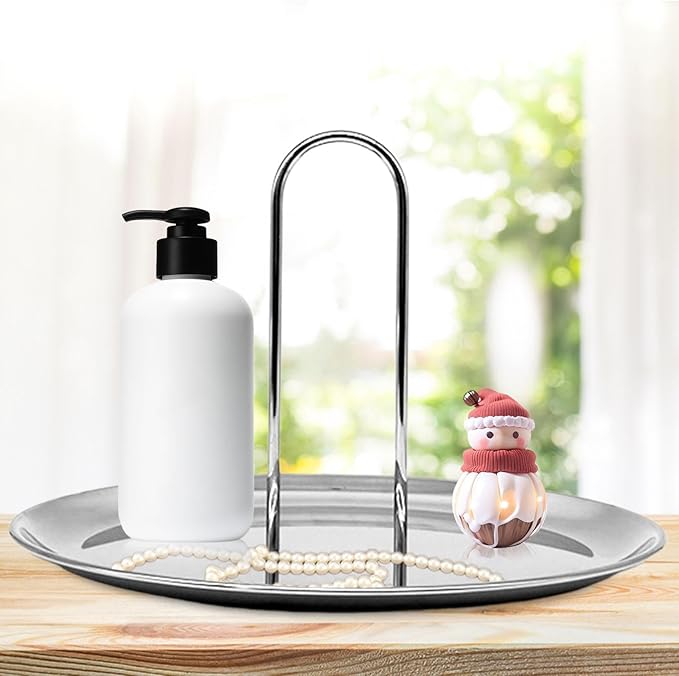 Perfume Organizer Makeup Tray Vanity Tray Modern with Handle, 30x20cm