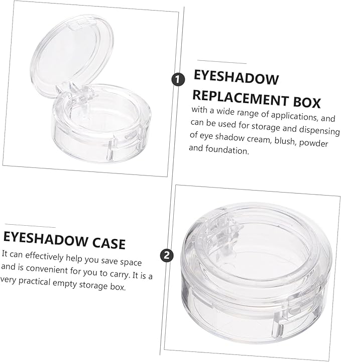 8pcs Box Eyeshadow Containers Makeup Organizer for Vanity Eyeshadow Case Holder Makeup Organiser Eyeshadow Compact Case Eyeshadow Palette Eyeshadow Pot Cosmetics Makeup Case Abs
