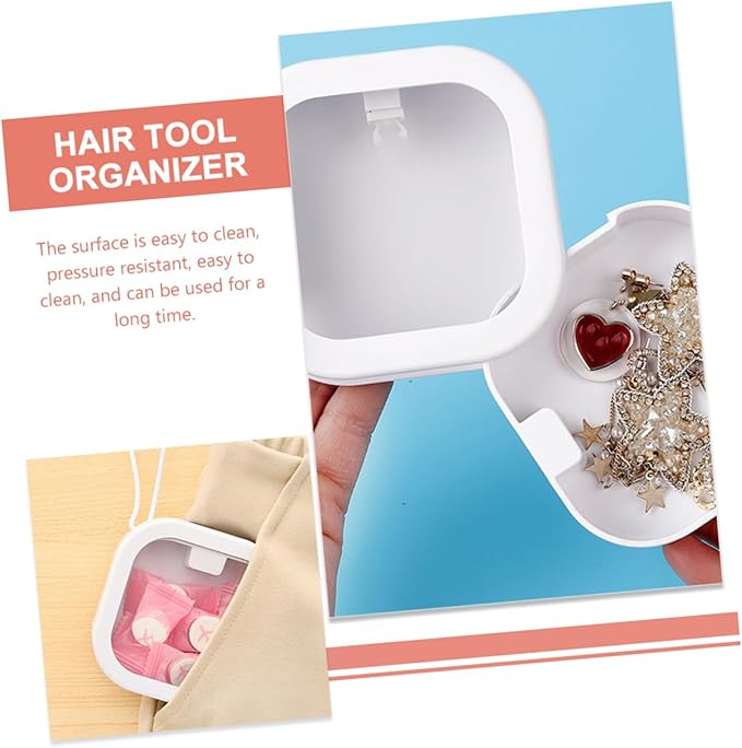 PRETYZOOM 4pcs Portable Jewelry Box Organizer Makeup Organizers Storage Hair Tie Holder for Travel Vanity
