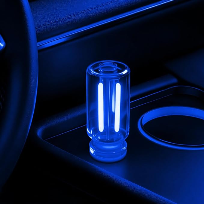 Car USB Light Bulbs, Retro Glass Bottle LED Night Lamp with Touch Dimmable Control, Portable Interior Ambient Lighting for Vehicle, Bedroom, Hallway, Camping, Gift for Christmas or Birthday,Blue
