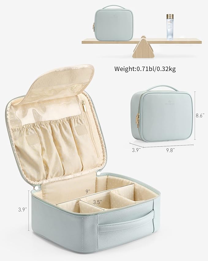 Vlando Make up Bag for Travel and Small Jewelry Case for Girl Gift,Earrings Necklace Ring Box