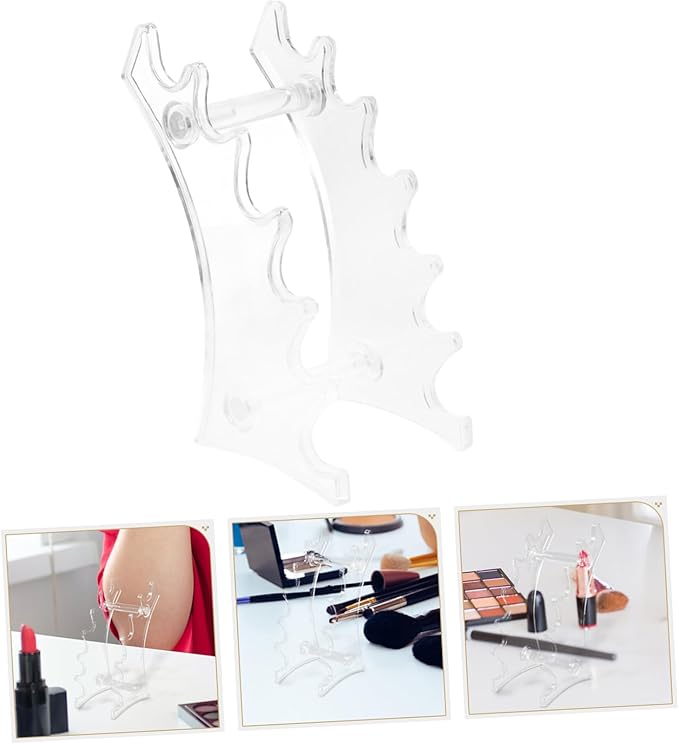 Homoyoyo 2Pcs Acrylic Pen Holder Organizer - 6-Slot Vertical Display Stand for Makeup Brushes and Stationery