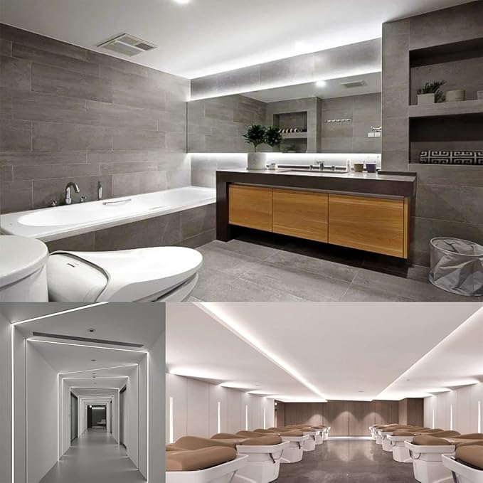 12V 2 in 1 LED Strip Lights, 16.4ft CCT Cold White + Warm White, Color Temperature Adjustable (2800K to 6500K) Light Strips IP20 Total 600 LEDs for Bedroom, Kitchen, Advertising Decoration