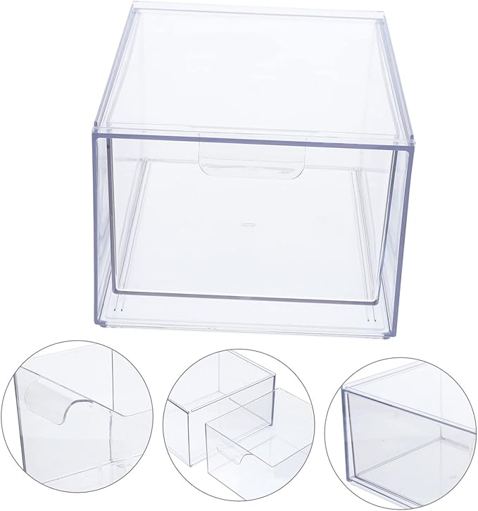 Detachable Transparent Jewelry Storage Box Stackable Organizer for Cosmetics and Tiny Items for Home Office Parties Elegant Design