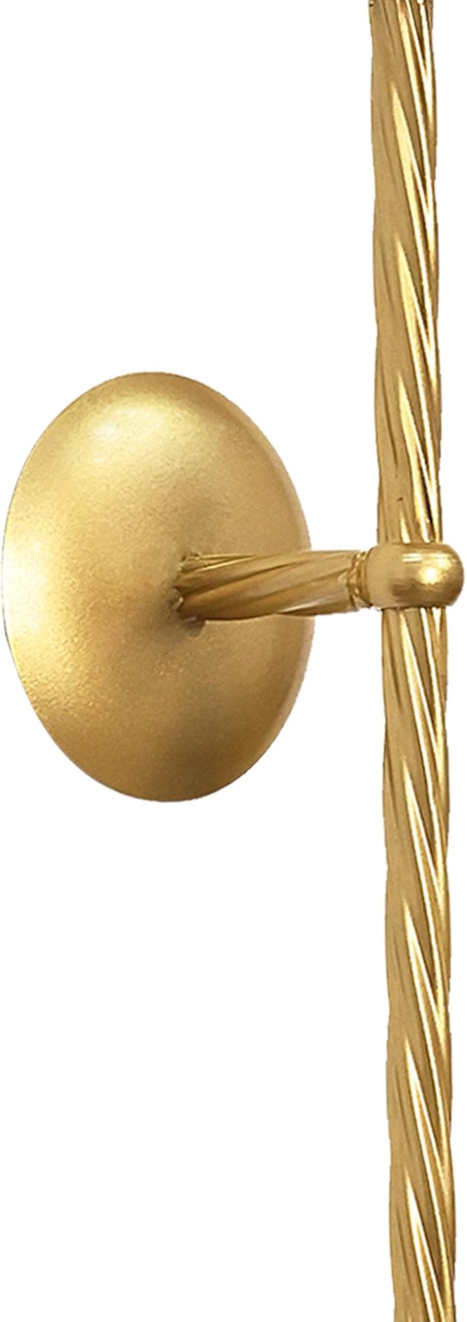 Large Wall Candle Holder Set of 2 Twisted Candle Sconces Wall Mount Metal Candle Holders Decor for Bedroom Dining Room 23.5" Gold