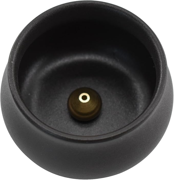 MrMrKura Ceramic Incense Holder for Sticks, Incense Burner Holder Ash Catcher with Non-Slip Pads, Incense Stick Holder for Unique Home Decor/Meditation/Yoga/Gift (Black)