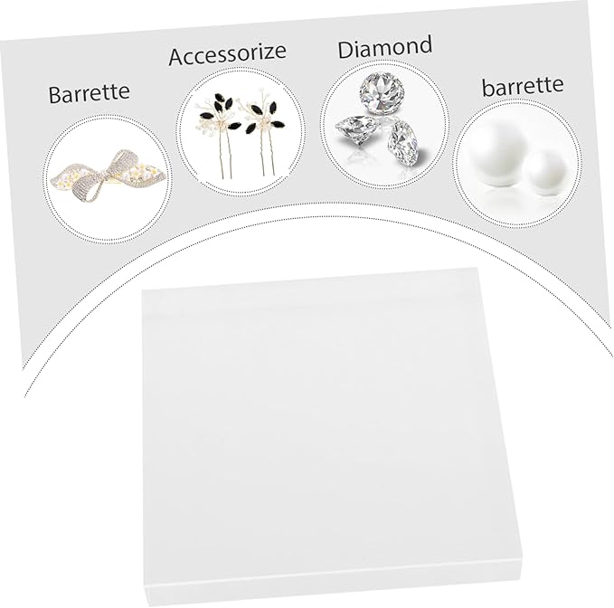 Baluue Makeup Display Stand Acrylic Display Block Base Square Pedestal for Cosmetics Organizer Jewelry Statue Storage