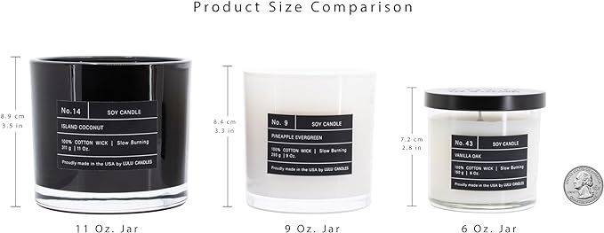 Lulu Candles | Tobacco, Spice & Vanilla | Luxury Scented Soy Jar Candle | Hand Poured in The USA | Highly Scented & Long Lasting (9 Oz. 2 Pack)