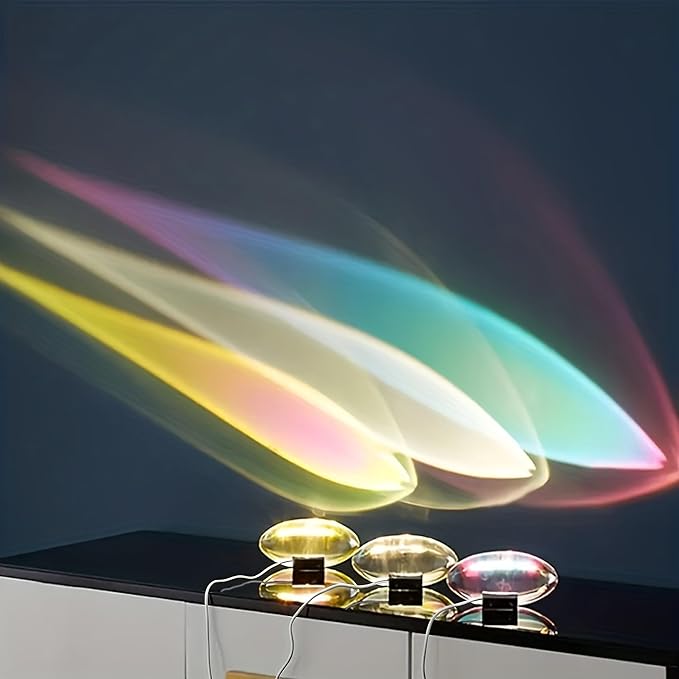 Angel Eye Projection Night Light – Adjustable Color Crystal Sunset Lamp, Decorative Table Décor for Creating a Stunning Crystal Atmosphere in Bedrooms and Living Room Gatherings