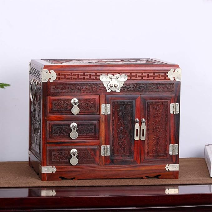 Jewellery Box Makeup Organizer Jewelry Case Organizer Jewelry Storage Wooden Jewelry Box Storage Box Antique Jewelry Box Handmade Jewelry Large-Capacity Dressing Decoration Ladies Wedding Jewelry Box