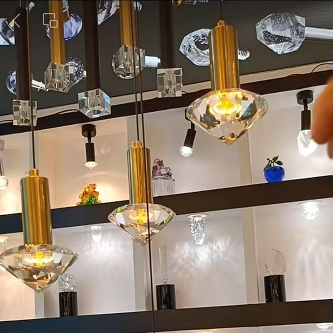 Crystal Decorative LED Light Bulbs 5 Watt(Equivalent 40w),Fancy Unique Pretty Light Bulb E26 Base, Three Color Lightbulbs for Staircase,Bars, Ambience (FP-07A-100, 4PCS)