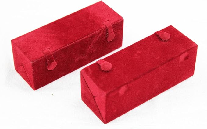 atorakushon Maroon Velvet Folding jewellery Vanity Box Make-Up 12 pair Earrings Utility Toiletry Wardrobe Organizer Pouch Set of 2