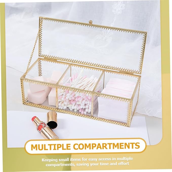 BESPORTBLE Jewelry Box Compartments Organizer for Vanity Storage Organizer Makeup Brush Holder