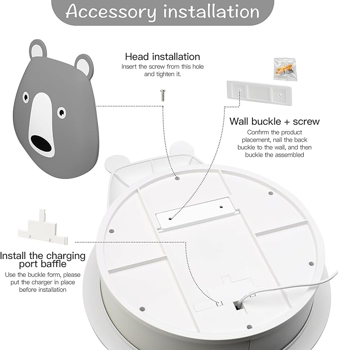 TonieBox Storage, Tonies Storage Shelf,Creative Bear Design Children's Magnetic Tonies Shelf,30-40pcs Tonies Figures Floating Shelf for Tonies Figures Display(Grey).