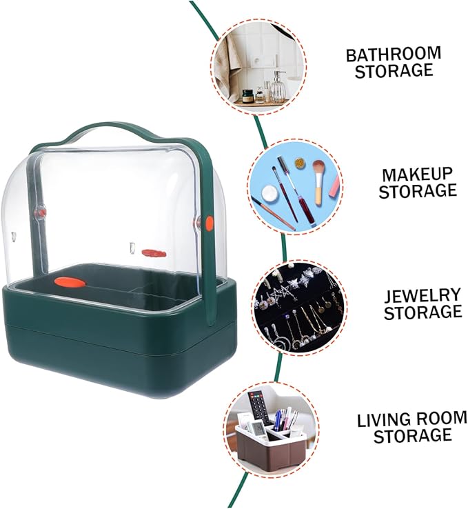 Ipetboom Elegant Desktop Storage Holder Makeup Organizer Cosmetic Storage Box for Desk