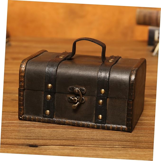 1pc Vintage Wooden Jewelry Storage Box Elegant European Style Makeup Organizer for Home Bedroom Container for Cosmetics and Items Grey