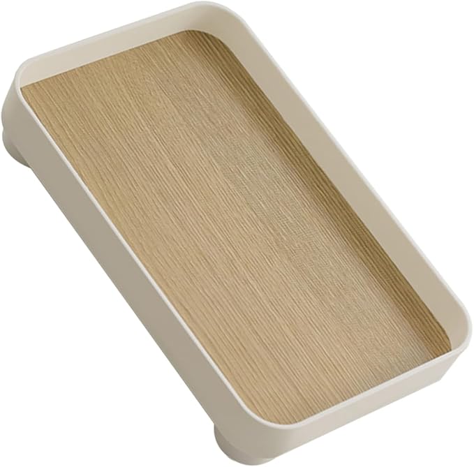 Wooden Storage Tray Makeup Organizer for Vanity Decorative Bathroom Vanity