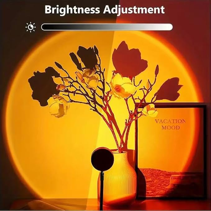 JIMEI Sunset Lamp Projector Led Lights for Bedroom Night Light RGB Lights Sun Sunlight Sunrise Lamp 10w 180° Rotation Mood Lighting Home Room Decor Gifts for Women,Desktop Remote