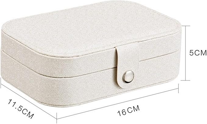 Jewelry Box Portable Travel Jewelry Organizer Necklace Ring Earring Storage Box Double Layer Household Jewelry Box Makeup Organizer for Rings Necklaces Bracelets Earrings ( Color : B , Size : 16*11.5*