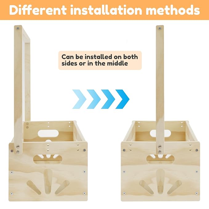 Wooden Baby Shower Crate Closet, Baby Storage Crate with Handle, Decorative Basket for Baby Shower Gifts, Welcome Gift Basket for Newborn Boys Girls, Pregnancy Gifts for New Parents