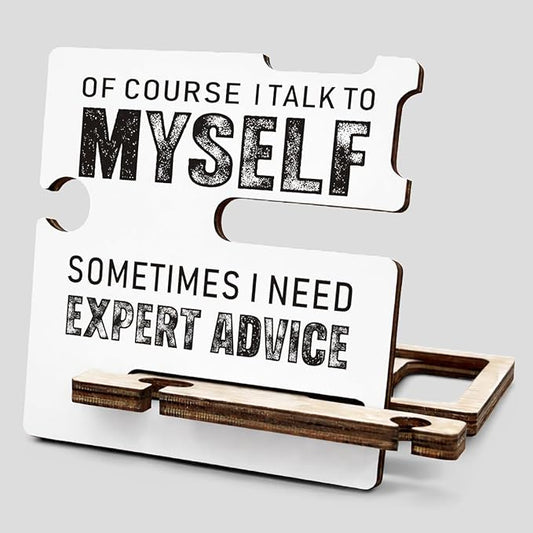 Funny Office Gift - Multi-functional Desk Organizer - Humorous Office Quote Wooden Decor Sign for Women Desk Shelf Table