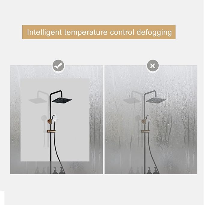 Bathroom Mirror, 3 Colors Dimmable Lighting, Anti-Fog Wall Mirror,Makeup Vanity Mirror with Touch Switch for Bathroom,Bedrooms,Living Rooms and More (Size : 39.3"x39.3"/100x100cm) (One Color 4