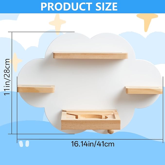 for Toines Box Shelf, for TonieBox 1 and TonieBox 2 Cloud Tonie Shelf Magnetic Pink Tonies Display 12-20 Characters Compatible with Toniebox Player Storage Rack for Kids Play Room (White)