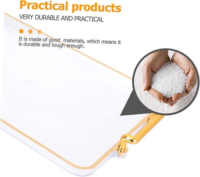 FOMIYES Luxury Rectangular Tray for Desserts and Jewelry Multi-Functional Makeup Organizer Decorative Food Serving Platter Elegant Design for Home and Parties