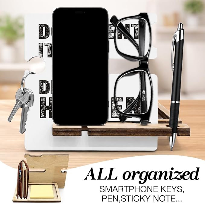 Funny Office Gifts for HR - Multi-functional Desk Organizer - Humorous Office Quote Wooden Document Sign for Office Desk Shelf Decor